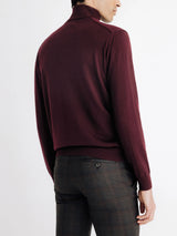 Pull col roulé bordeaux - IZAC