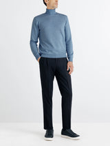 Pull col roulé ciel - IZAC