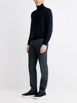 Pull col roulé marine - IZAC