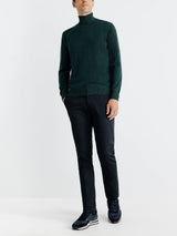 Pull col roulé vert fonce - IZAC