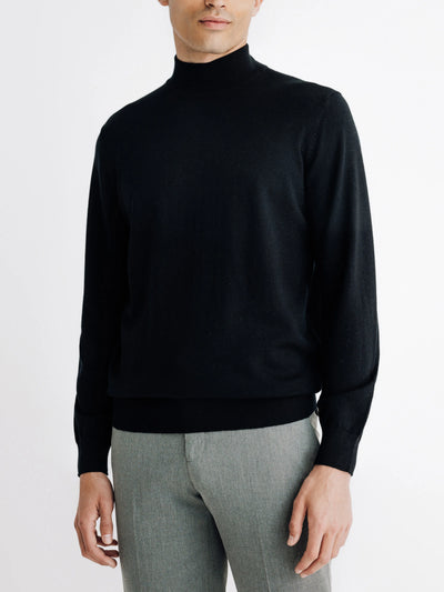 Pull col cheminée noir - IZAC