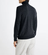 Pull col roulé en laine mérinos anthracite - IZAC