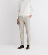 Pull col roulé en laine mérinos écru - IZAC