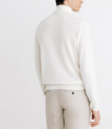 Pull col roulé en laine mérinos écru - IZAC