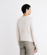 Pull col roulé en laine mérinos beige - IZAC