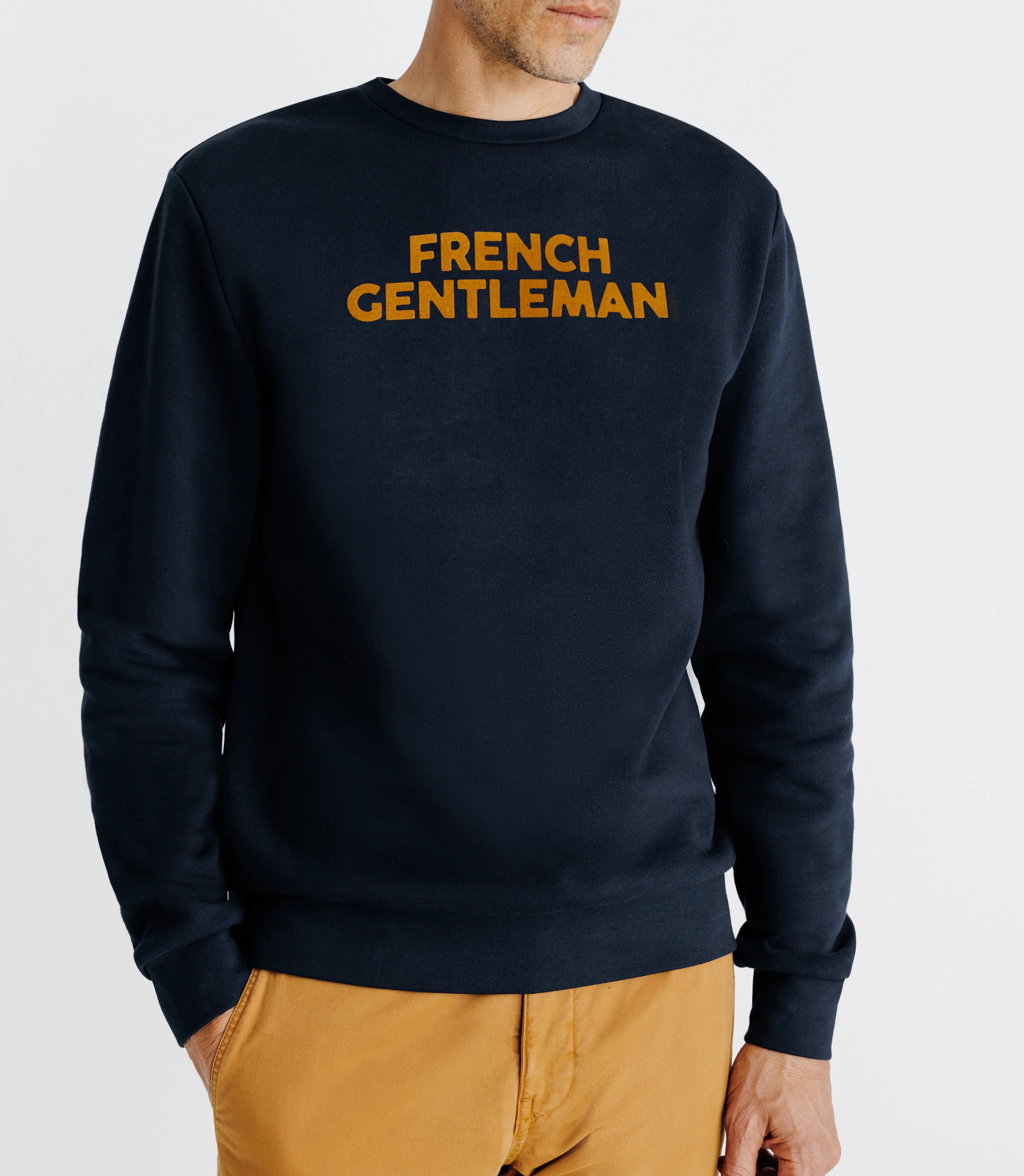 Pull sweat avec flocage marine - IZAC