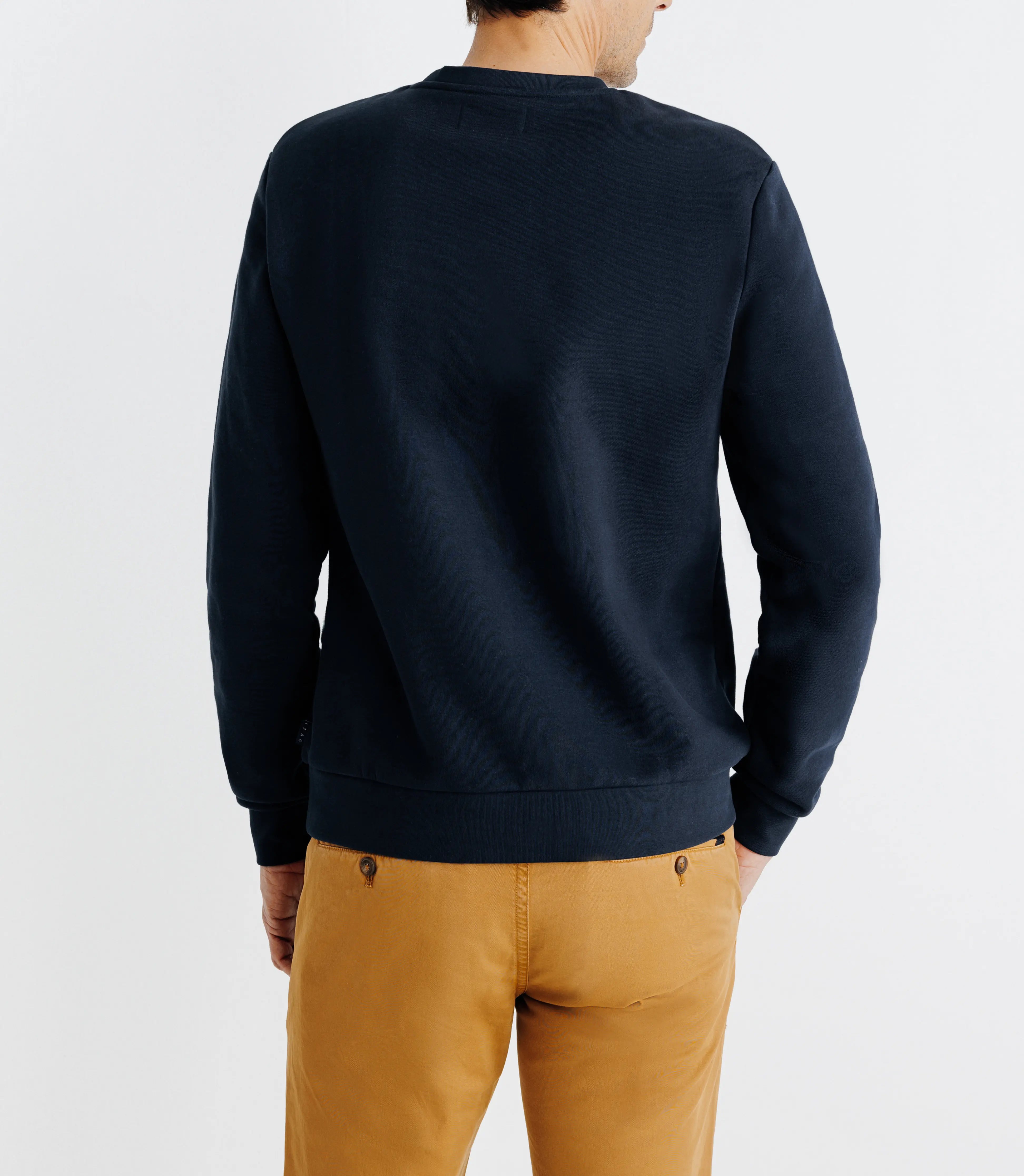 Pull sweat avec flocage marine - IZAC