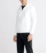 Pull gilet à capuche blanc - IZAC