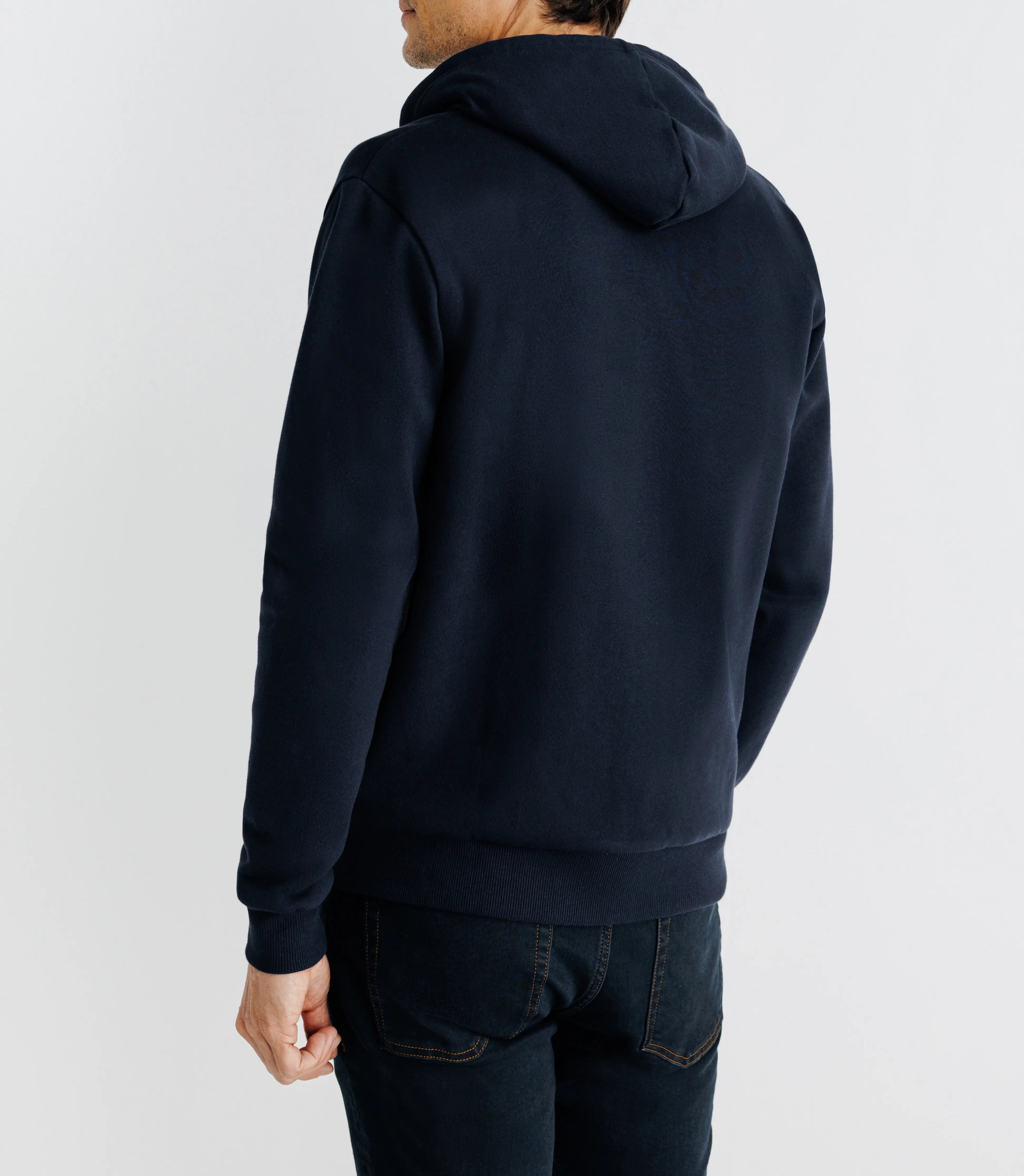 Pull gilet à capuche marine - IZAC