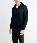 Pull gilet à capuche noir - IZAC