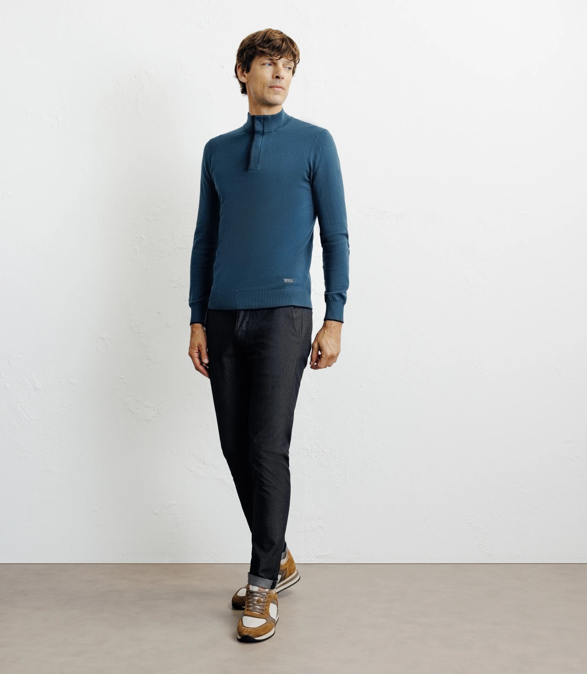 Pull col montant demi zippé canard - IZAC