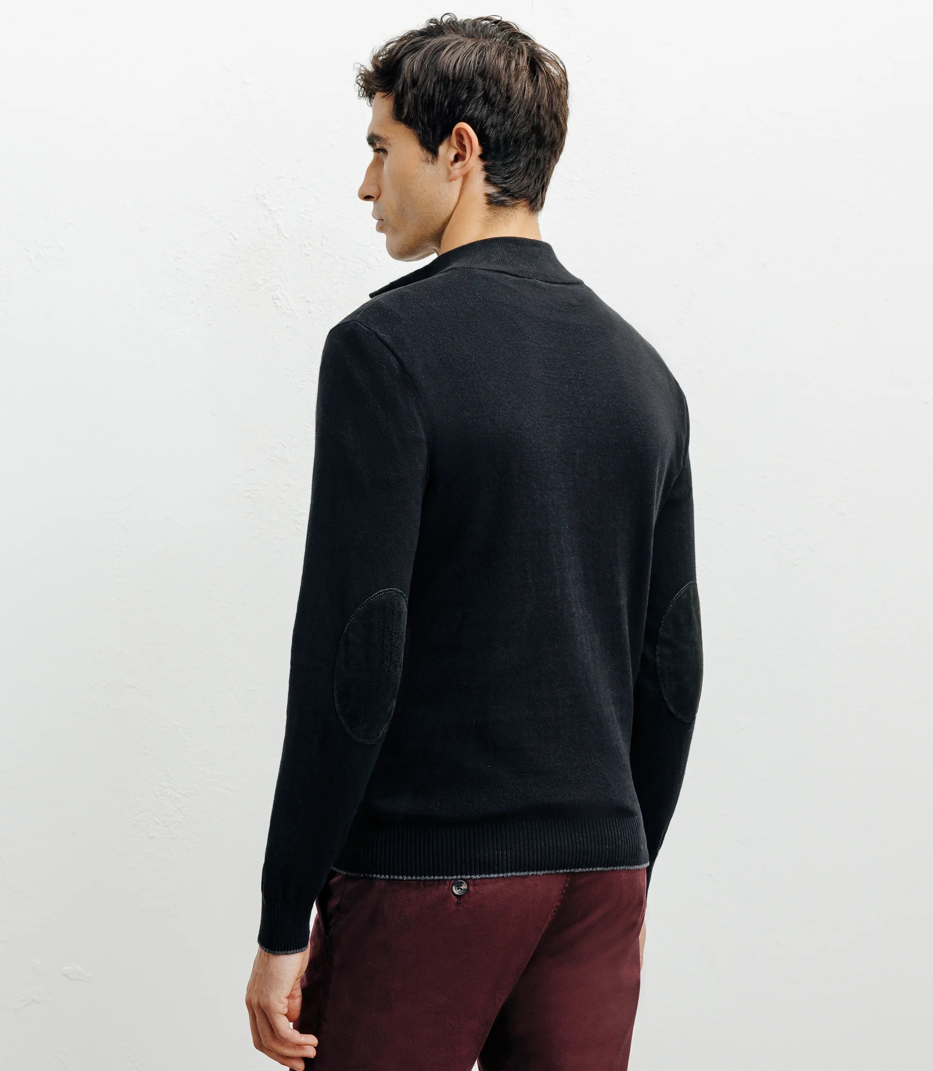 Pull col montant demi zippé noir - IZAC