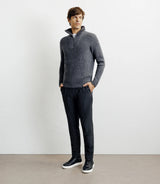 Pull en laine col camionneur anthracite - IZAC