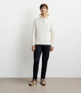 Pull en laine col camionneur écru - IZAC