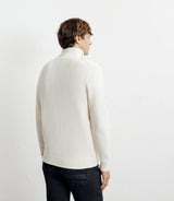 Pull en laine col camionneur écru - IZAC