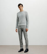 Pull en laine col rond gris chiné - IZAC