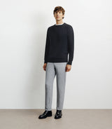 Pull en laine col rond noir - IZAC