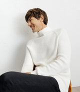 Pull col roulé uni écru - IZAC