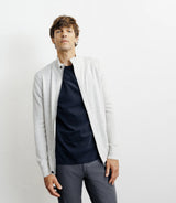 Gilet zip col montant gris chiné - IZAC