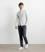 Gilet zip col montant gris chiné - IZAC