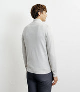 Gilet zip col montant gris chiné - IZAC