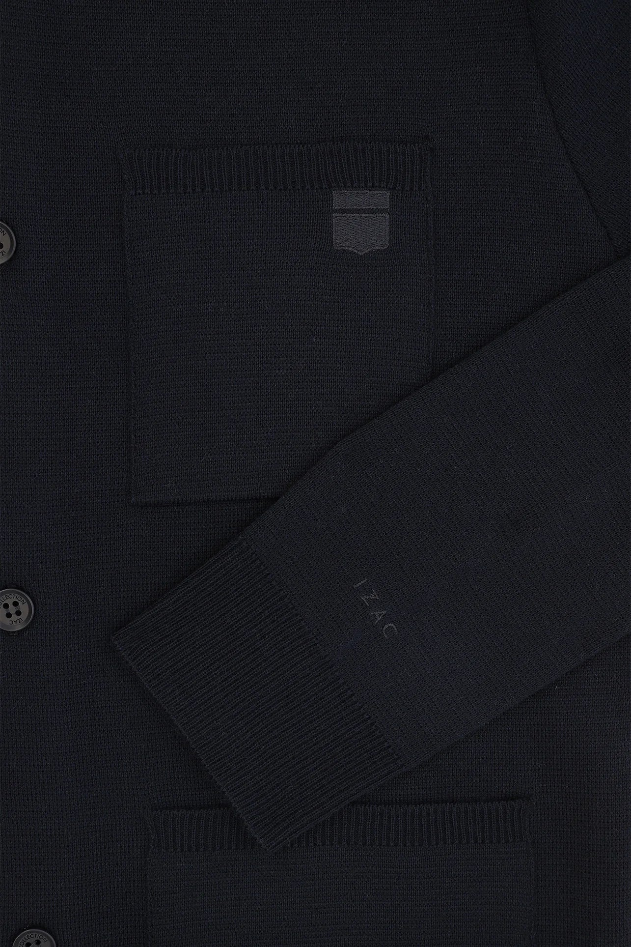 Cardigan surchemise en maille boutonné marine - IZAC