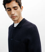 Cardigan surchemise en maille marine - IZAC