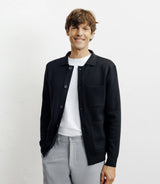 Cardigan surchemise en maille noir - IZAC