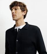 Cardigan surchemise en maille noir - IZAC