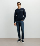 Pull col rond marine - IZAC