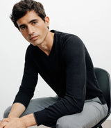 Pull col v noir - IZAC