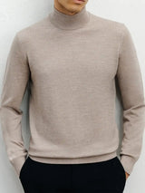 Beige turtleneck sweater