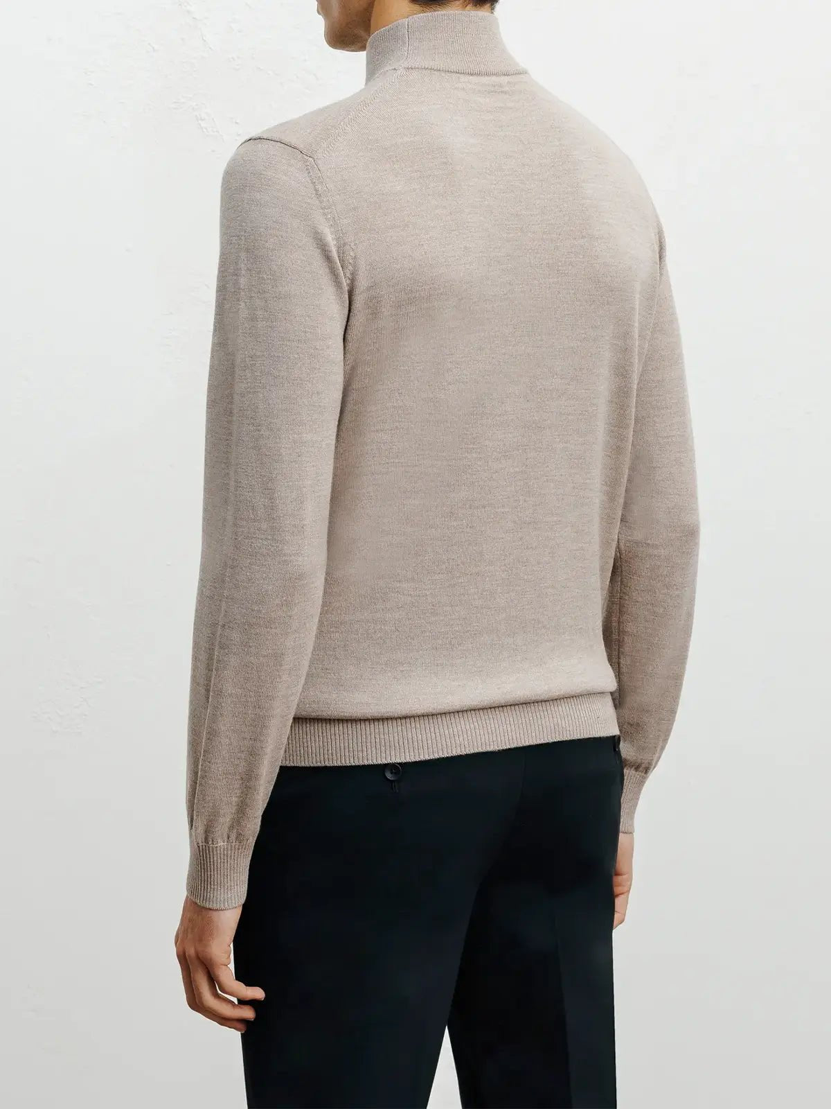 Pull col cheminée beige - IZAC