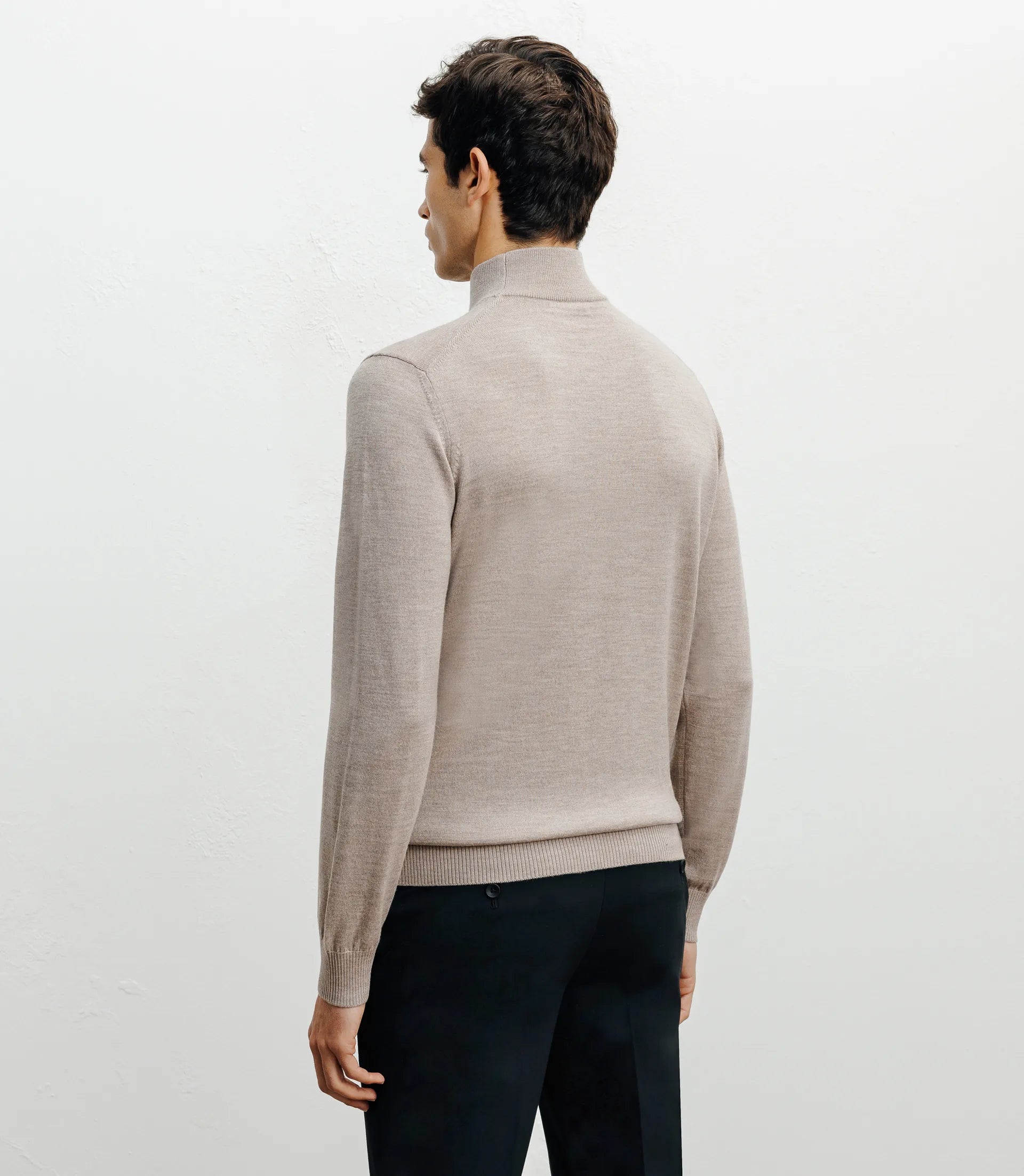 Pull col cheminée beige - IZAC