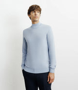 Pull col cheminée bleu ciel - IZAC