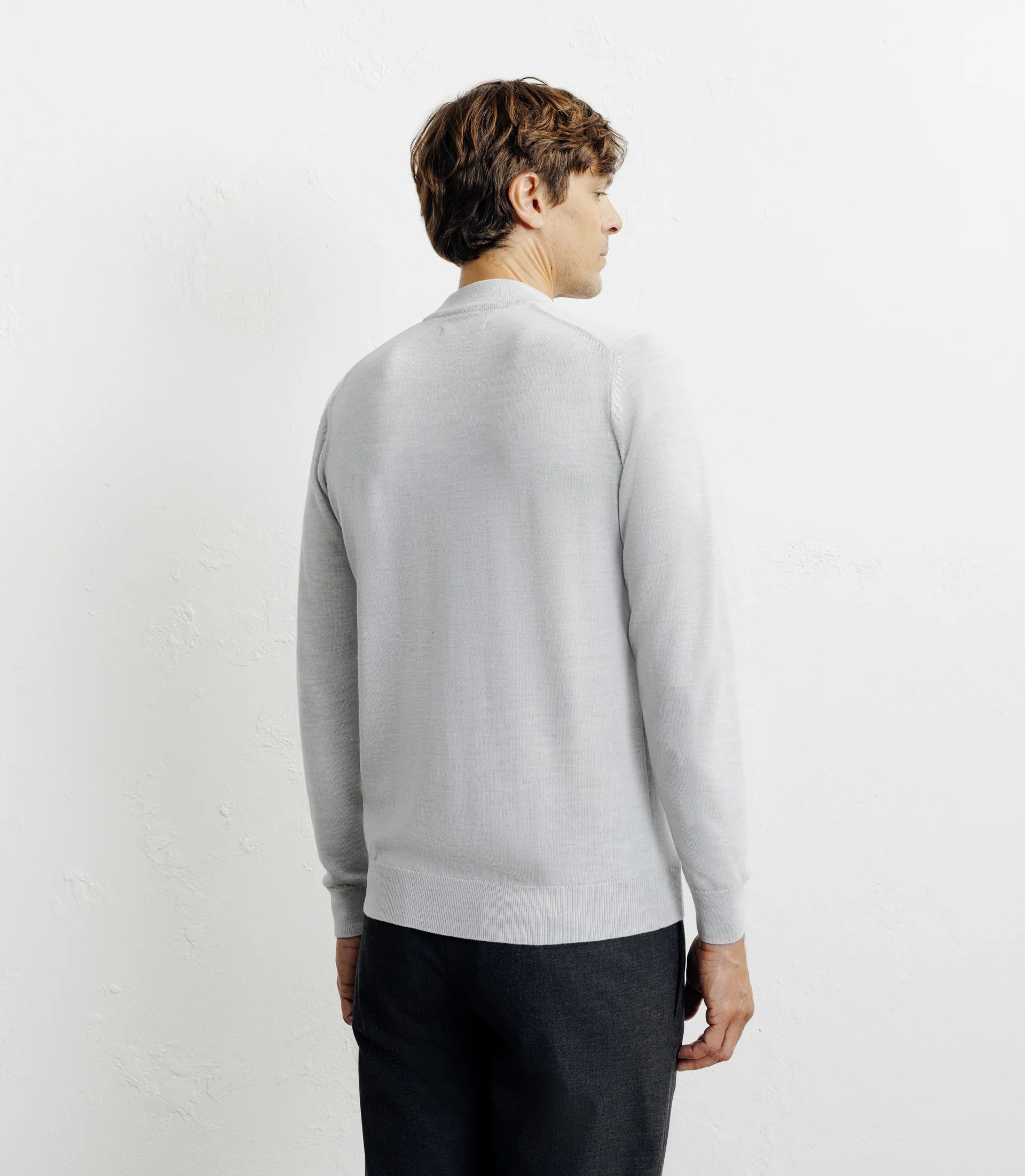 Pull col cheminée gris chiné - IZAC