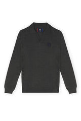 Pull col polo ouvert anthracite - IZAC
