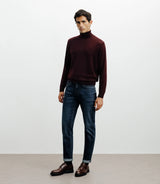 Pull col roulé bordeaux - IZAC