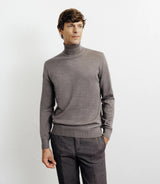 Pull col roulé châtain - IZAC