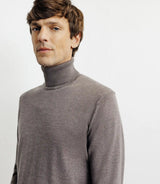 Pull col roulé châtain - IZAC