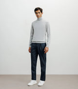 Pull col roulé gris chiné - IZAC