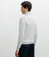 Pull col roulé gris chiné - IZAC