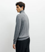 Pull col roulé gris - IZAC