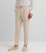 Beige linen city pants