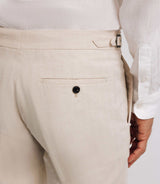 Beige linen city pants