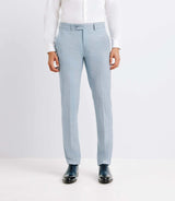 Pantalon ville esprit prince de galles bleu ciel - IZAC