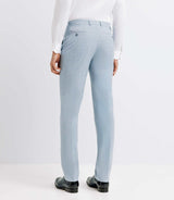 Pantalon ville esprit prince de galles bleu ciel - IZAC