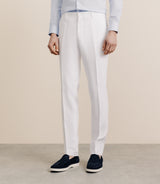 100% white linen pants