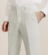 Pantalon 100% lin vert eau - IZAC