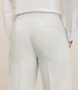 Pantalon 100% lin vert eau